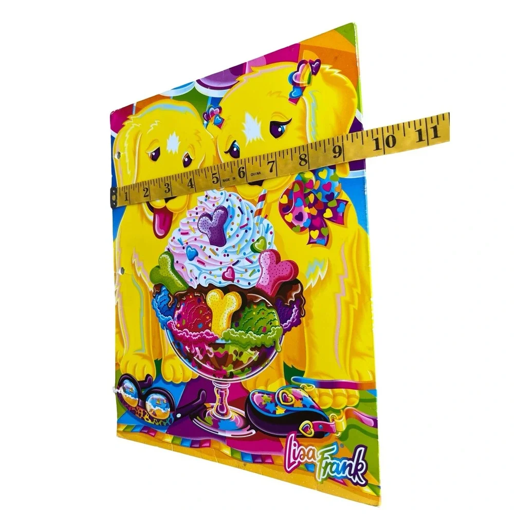 Vintage Lisa Frank Casey and Candy Puppy Love Folder 2 Pocket Made in USA 90s